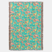 Niedliches Vintages Paisley-Muster Decke (Vorderseite Vertikal)