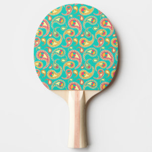 Niedliches Vintages Paisley-Muster Tischtennis Schläger