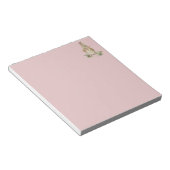 NIEDLICHES VINTAGES RABBIT , BUNNY PINK NOTEPAD NOTIZBLOCK (angewinkelt)