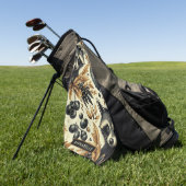 Niedliches Vintages Racoon Muster Golfhandtuch (Gras)