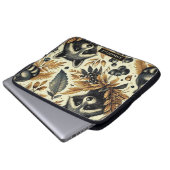 Niedliches Vintages Racoon Muster Laptopschutzhülle (Vorne Knopf)