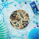 Niedliches Vintages Racoon Muster Pappteller (Party)