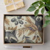 Niedliches Vintages Racoon Muster Seidenpapier (Geschenk)