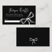 Niedliches Vintages Red Black Bow Diaper Raffel Begleitkarte (Vorne/Hinten)