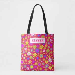 Niedliches Vintages Retro-Rosa Blume Blumenmuster Tasche
