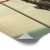 Niedliches Vintages Ski-Button Poster (Ecke)