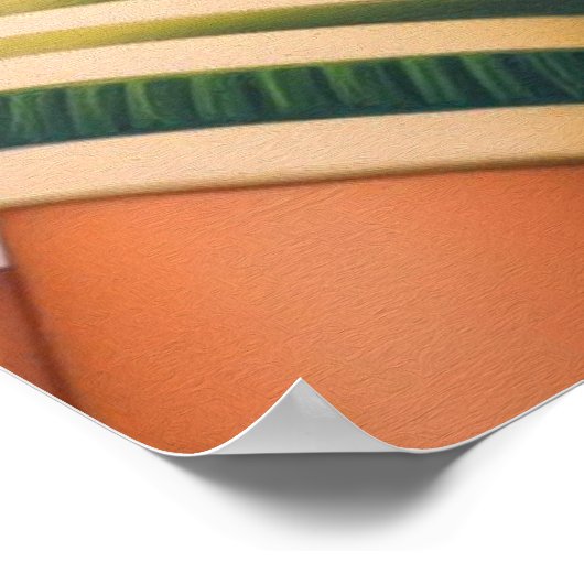 Niedliches Vintages Ski-Button Poster (Ecke)