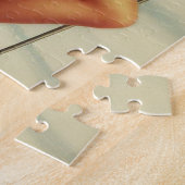 Niedliches Vintages Ski-Button Puzzle (Seite)