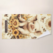 Niedliches Vintages Sonnenblumenmuster Badehandtuch (Badehandtuch)