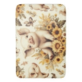 Niedliches Vintages Sonnenblumenmuster Badematte (Vorderseite Vertikal)