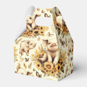 Niedliches Vintages Sonnenblumenmuster Geschenkschachtel (Rückseite)