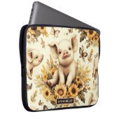 Niedliches Vintages Sonnenblumenmuster Laptopschutzhülle (Vorne Rechts)