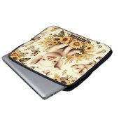 Niedliches Vintages Sonnenblumenmuster Laptopschutzhülle (Vorne Knopf)