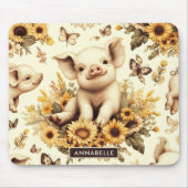 Niedliches Vintages Sonnenblumenmuster Mousepad (Vorne)