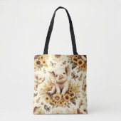 Niedliches Vintages Sonnenblumenmuster Tasche (Vorderseite)