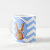 Niedliches Vintages, sonniges und Zickzack Muster Kaffeetasse (Vorderseite Links)