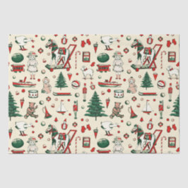 Niedliches Vintages Spielzeug Weihnachtsbaum Seidenpapier