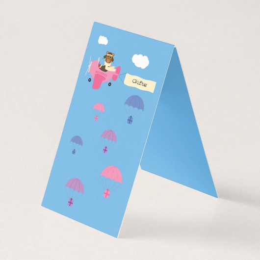 Niedliches Vintages Teddybären-Pilot Rosa Geschenk (Rückseite)