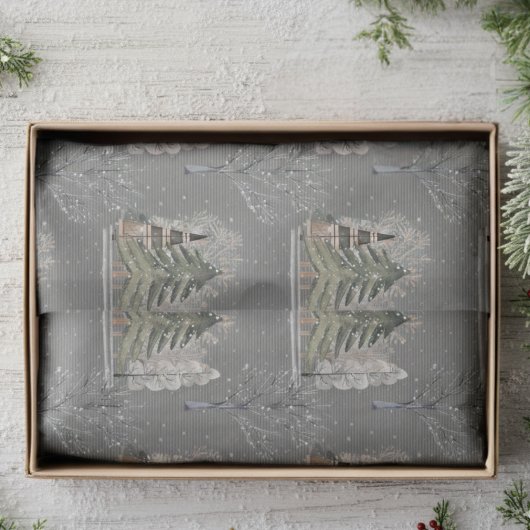 Niedliches Vintages Weihnachtsmuster Seidenpapier