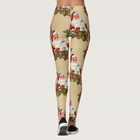 Niedliches Vintages Weihnachtsmuster, Weihnachten Leggings (Rückseite)