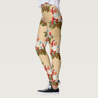 Niedliches Vintages Weihnachtsmuster, Weihnachten Leggings