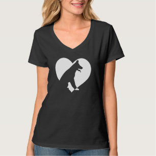 Niedliches Vintages Wer Lieben Hunde Schwarzer Hun T-Shirt