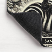 Niedliches Vintages Zebra-Muster Mousepad (Ecke)
