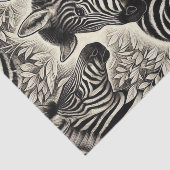 Niedliches Vintages Zebra-Muster Seidenpapier (Ausschnitt)