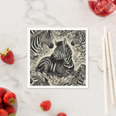 Niedliches Vintages Zebra-Muster Serviette (Beispiel)