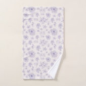 Niedliches violettes Blumenmuster Badhandtuch Set (Handtuch)