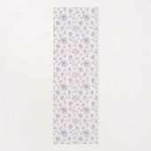Niedliches violettes Blumenmuster Yogamatte (Vorderseite)
