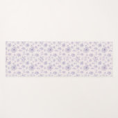 Niedliches violettes Blumenmuster Yogamatte (Vorderseite (Horizontal))