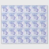 Niedliches Virgo-Zeichen Custom Lila Happy Birthda Geschenkpapier (Flach)