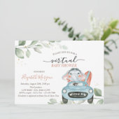 Niedliches virtuelles Laufwerk für Elephant Car mi Einladung (Stehend Vorderseite)