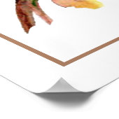 Niedliches Vogel-Paar auf Baumzweig Kunst Poster (Ecke)