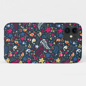 niedliches Vogel- und Blumenmuster Case-Mate iPhone Hülle (Rückseite (Horizontal))