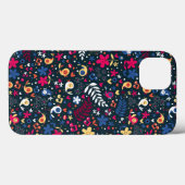 niedliches Vogel- und Blumenmuster Case-Mate iPhone Hülle (Rückseite (Horizontal))