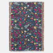 niedliches Vogel- und Blumenmuster Decke (Vorderseite Vertikal)