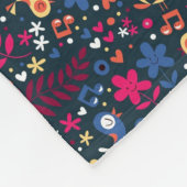 niedliches Vogel- und Blumenmuster Fleecedecke (Ecke)