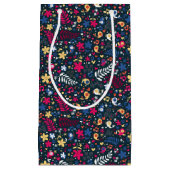 niedliches Vogel- und Blumenmuster Kleine Geschenktüte (Vorderseite)