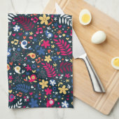 niedliches Vogel- und Blumenmuster Küchentuch (Viertel Falte)