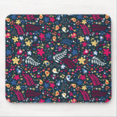 niedliches Vogel- und Blumenmuster Mousepad (Vorne)