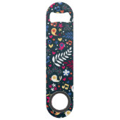 niedliches Vogel- und Blumenmuster Speed Flaschenöffner (Rückseite)