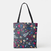 niedliches Vogel- und Blumenmuster Tasche (Rückseite)