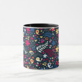 niedliches Vogel- und Blumenmuster Tasse (Zentrum)