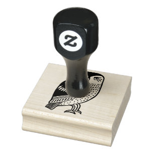 Niedliches Vogelhandgezeichnete ZOLLEN Gummistempel