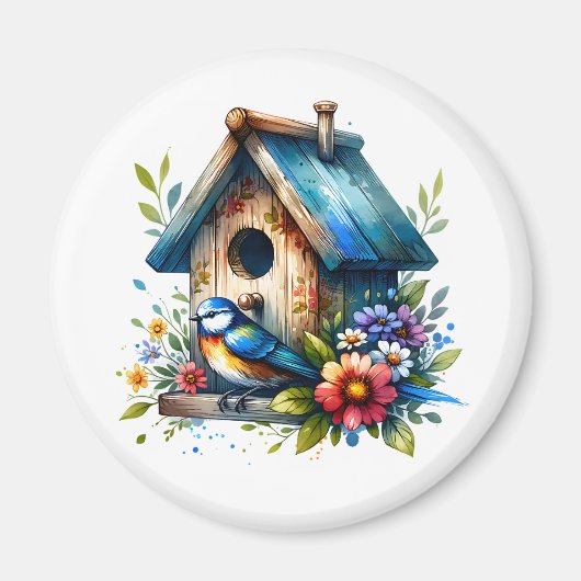 Niedliches Vogelhaus und Vogel Magnet (Vorne)