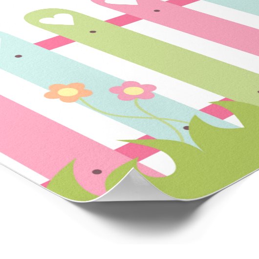 Niedliches Vogelnest Poster (Ecke)