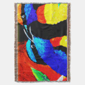 Niedliches Vogelpaar. Jetzt kaufen Decke (Vorderseite Vertikal)