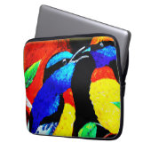 Niedliches Vogelpaar. Jetzt kaufen Laptopschutzhülle (Vorderseite Links)